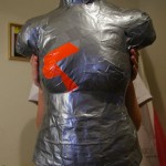 Taped up the back seam and stuffed it.