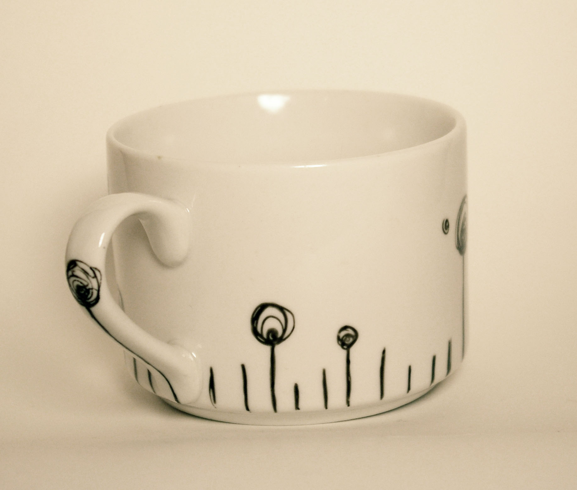 Drawing on mugs is fun! Chezlin