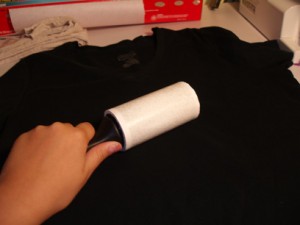 preping the shirt