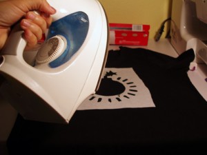 ironing down