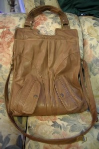recycled leather bag